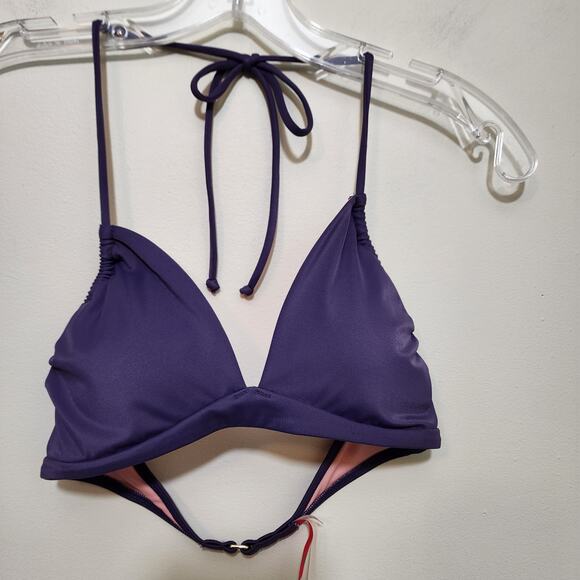 Victoria's Secret purple triangle bikini top woman's size small - Picture 2 of 10